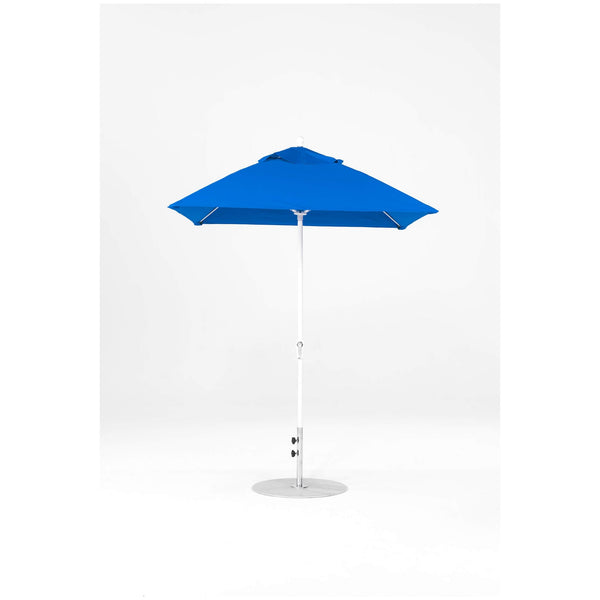 6.5 Ft Square Frankford Patio Umbrella- Crank Lift- Matte White Frame