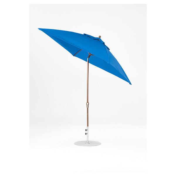 7.5 Ft Frankford Square Patio Umbrella- Crank Auto-Tilt- Matte Bronze Frame