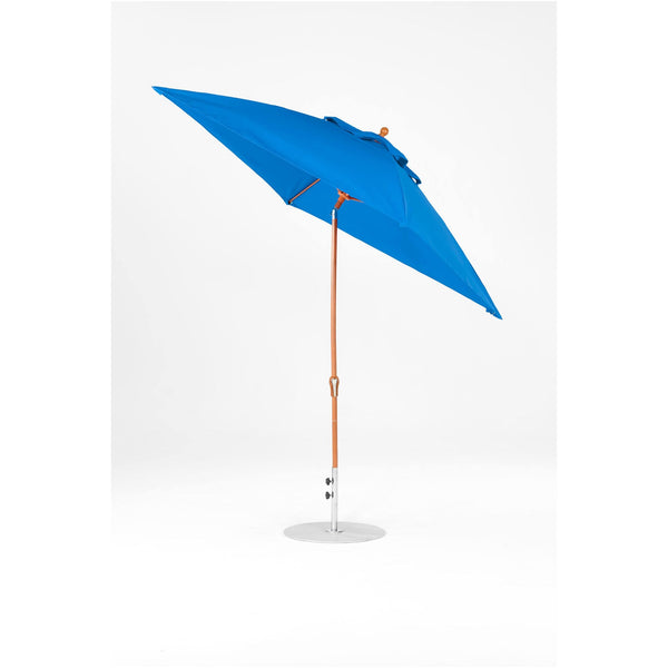 7.5 Ft Frankford Square Patio Umbrella- Crank Auto-Tilt- Wood Grain Frame