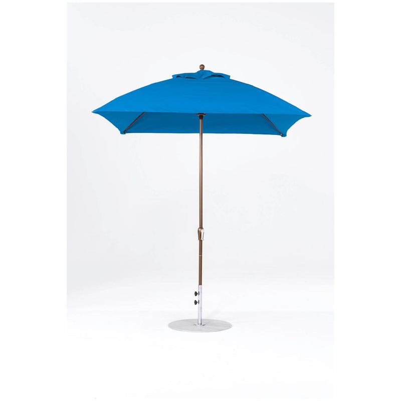 7.5 Ft Square Frankford Patio Umbrella- Crank Lift- Matte Bronze Frame