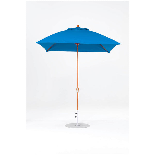 7.5 Ft Square Frankford Patio Umbrella- Crank Lift- Wood Grain Frame