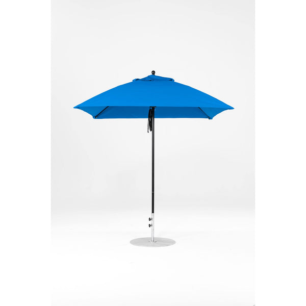 7.5 Ft Square Frankford Patio Umbrella- Pulley Lift- Matte Black Frame