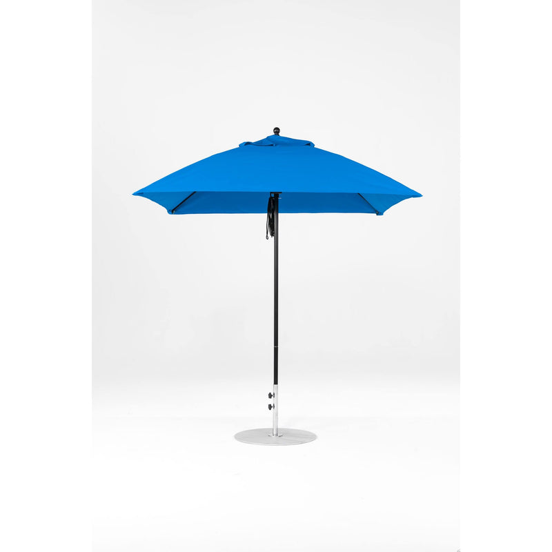 7.5 Ft Square Frankford Patio Umbrella- Pulley Lift- Matte Black Frame