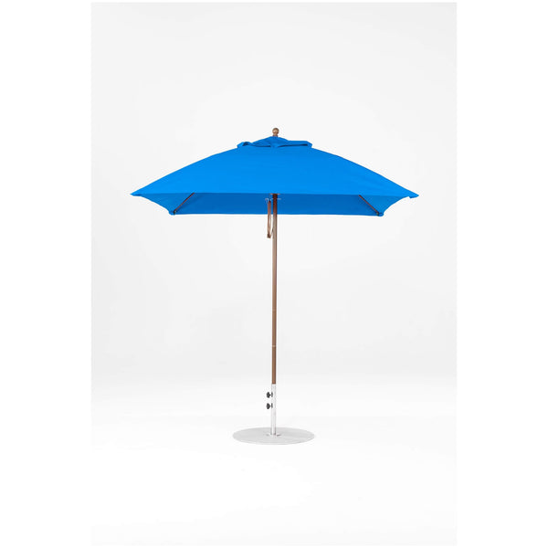 7.5 Ft Square Frankford Patio Umbrella- Pulley Lift- Matte Bronze Frame