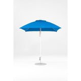 7.5 Ft Square Frankford Patio Umbrella- Pulley Lift- Matte White Frame