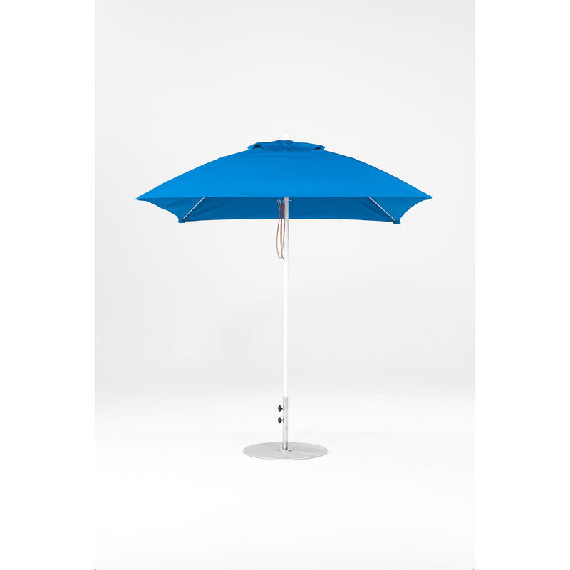 7.5 Ft Square Frankford Patio Umbrella- Pulley Lift- Matte White Frame