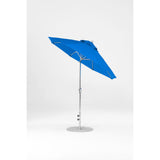 7.5 Ft Octagonal Frankford Patio Umbrella- Crank Auto-Tilt- Polished Silver Anodized Frame