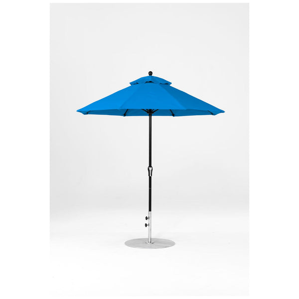 7.5 Ft Octagonal Frankford Patio Umbrella- Crank Lift- Matte Black Frame
