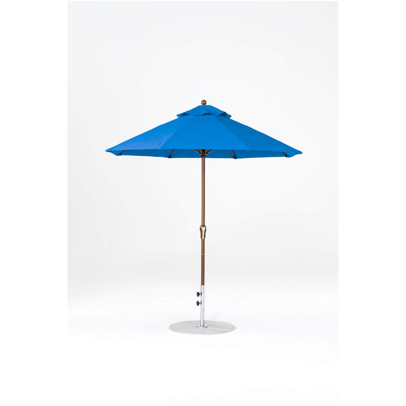 7.5 Ft Octagonal Frankford Patio Umbrella- Crank Lift- Matte Bronze Frame