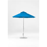 7.5 Ft Octagonal Frankford Patio Umbrella- Crank Lift- Polished Silver Anodized Frame