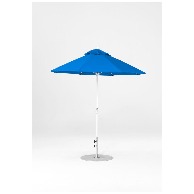 7.5 Ft Octagonal Frankford Patio Umbrella- Crank Lift- Matte White Frame