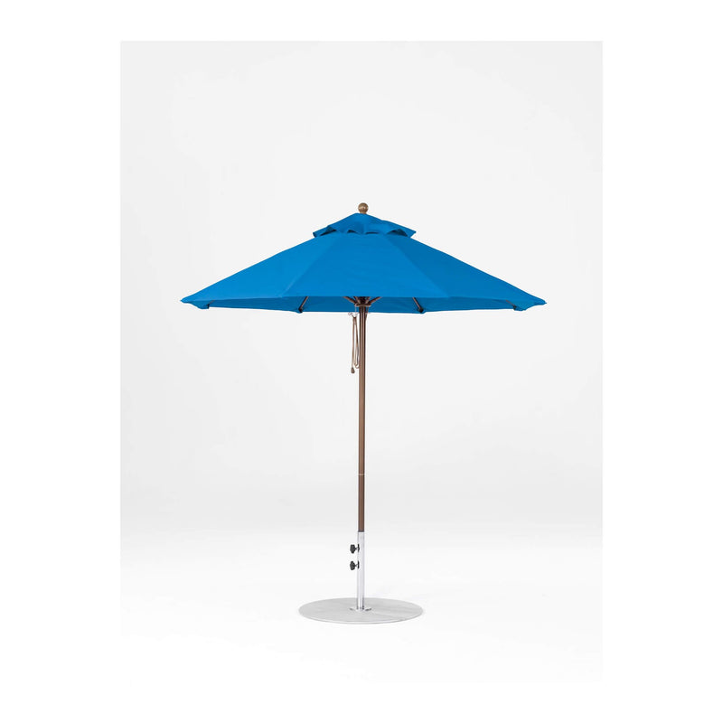 7.5 Ft Octagonal Frankford Patio Umbrella- Pulley Lift- Matte Bronze Frame