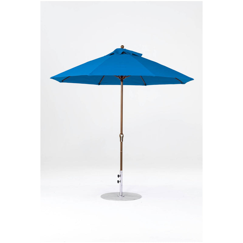 9 Ft Octagonal Frankford Patio Umbrella- Crank Lift- Matte Bronze Frame