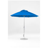 9 Ft Octagonal Frankford Patio Umbrella- Crank Lift- Polished Silver Anodized Frame