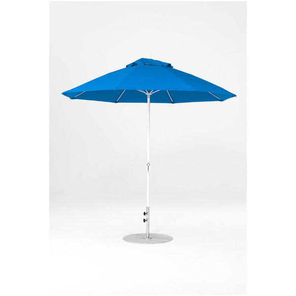 9 Ft Octagonal Frankford Patio Umbrella- Crank Lift- Matte White Frame