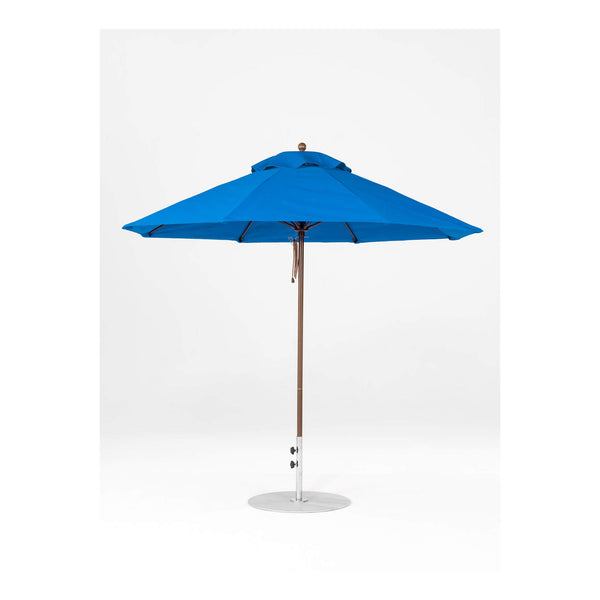 9 Ft Octagonal Frankford Patio Umbrella- Pulley Lift- Matte Bronze Frame