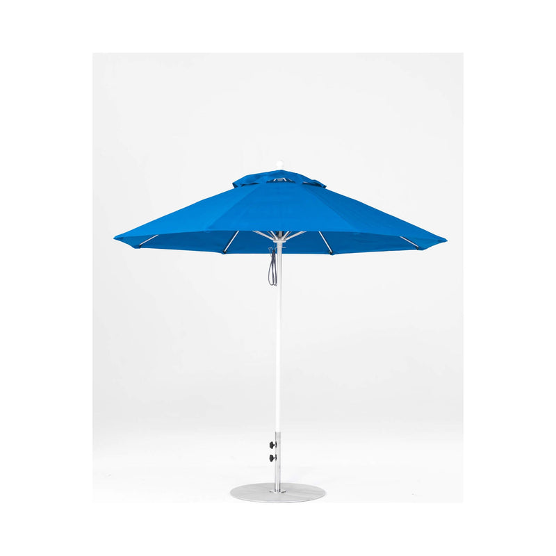 9 Ft Octagonal Frankford Patio Umbrella- Pulley Lift- Matte White Frame