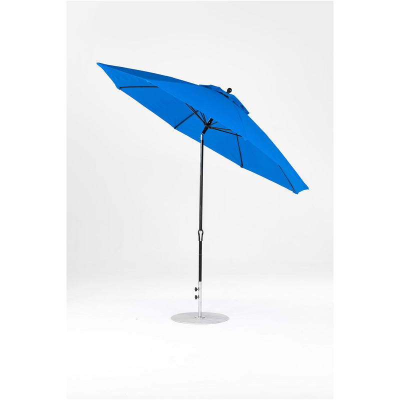11 Ft Octagonal Frankford Patio Umbrella- Crank Auto-Tilt- Matte Black Frame