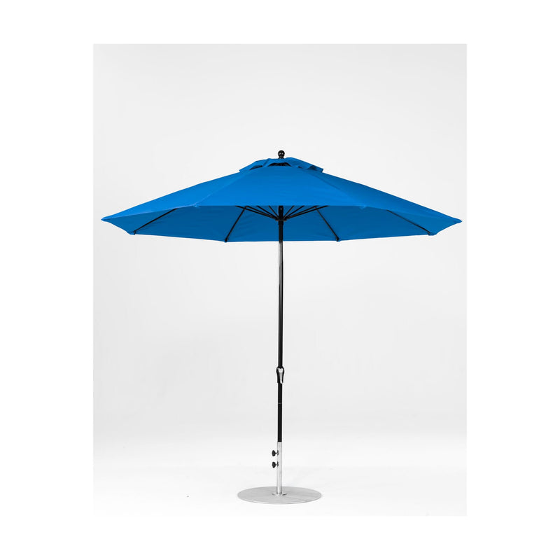 11 Ft Octagonal Frankford Patio Umbrella- Crank Lift- Matte Black Frame