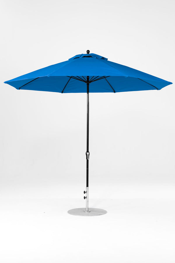 11 Ft Octagonal Frankford Patio Umbrella- Crank Lift- Matte Black Frame