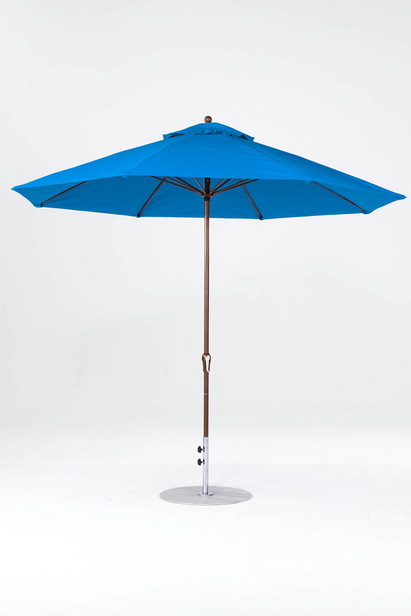 11 Ft Octagonal Frankford Patio Umbrella- Crank Lift- Matte Bronze Frame