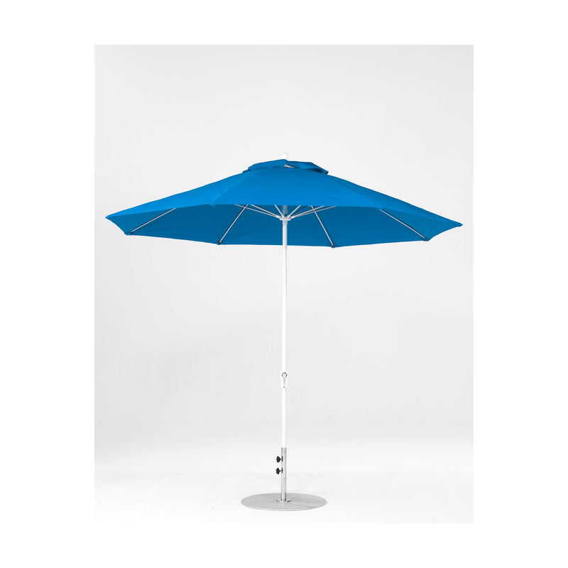 11 Ft Octagonal Frankford Patio Umbrella- Crank Lift- Matte White Frame