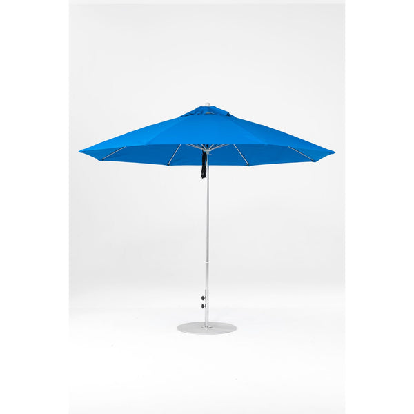 11 Ft Octagonal Frankford Patio Umbrella- Pulley Lift- Matte Silver Frame
