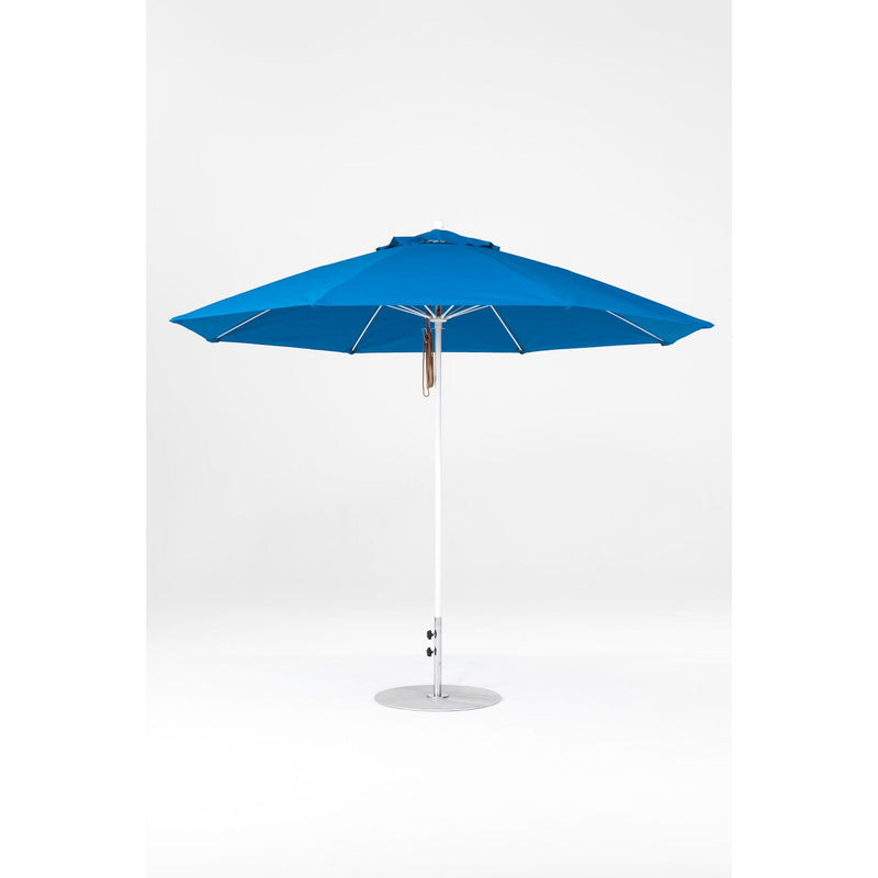 11 Ft Octagonal Frankford Patio Umbrella- Pulley Lift- Matte White Frame