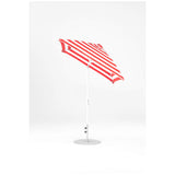 6.5 Ft Frankford Square Patio Umbrella- Crank Auto-Tilt- Matte White Frame