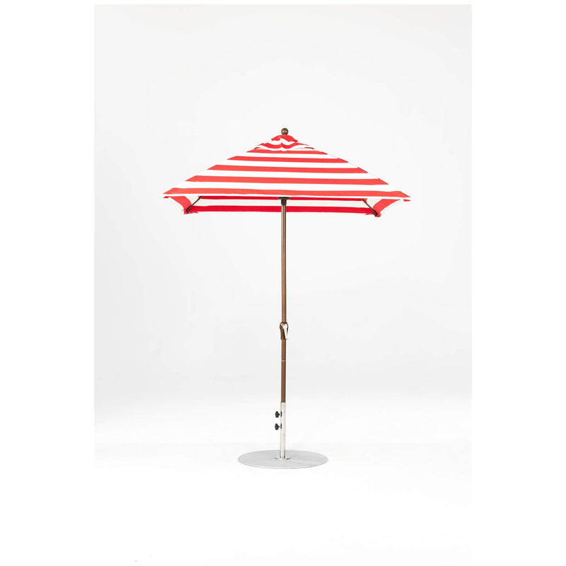 6.5 Ft Square Frankford Patio Umbrella- Crank Lift- Matte Bronze Frame