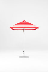 6.5 Ft Square Frankford Patio Umbrella- Pulley Lift- Matte White Frame