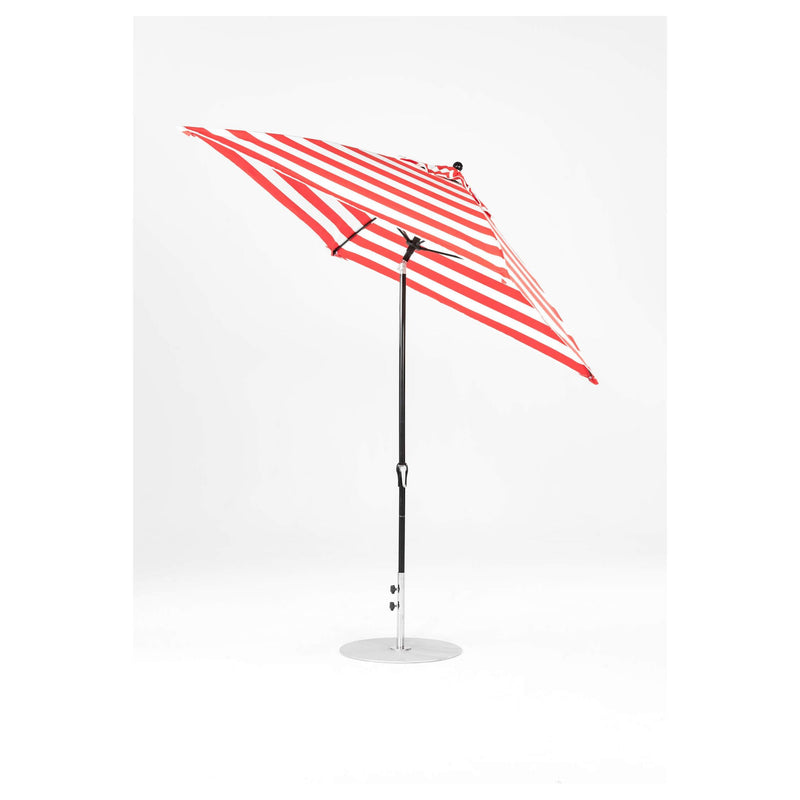 7.5 Ft Frankford Square Patio Umbrella- Crank Auto-Tilt- Matte Black Frame