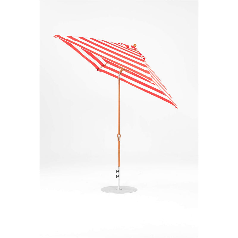 7.5 Ft Frankford Square Patio Umbrella- Crank Auto-Tilt- Wood Grain Frame