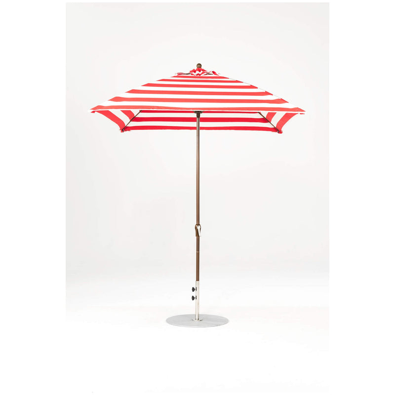 7.5 Ft Square Frankford Patio Umbrella- Crank Lift- Matte Bronze Frame