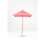 6.5 Ft Square Frankford Patio Umbrella- Crank Lift- Wood Grain Frame
