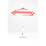 7.5 Ft Square Frankford Patio Umbrella- Crank Lift- Wood Grain Frame
