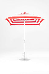 7.5 Ft Square Frankford Patio Umbrella- Crank Lift- Matte White Frame