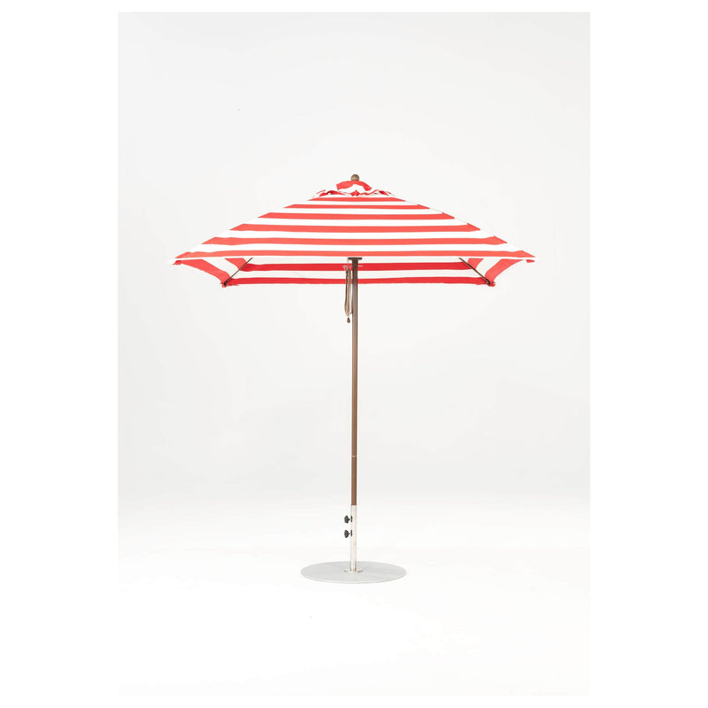 7.5 Ft Square Frankford Patio Umbrella- Pulley Lift- Matte Bronze Frame