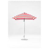 7.5 Ft Square Frankford Patio Umbrella- Pulley Lift- Matte Silver Frame