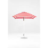 7.5 Ft Square Frankford Patio Umbrella- Pulley Lift- Matte White Frame