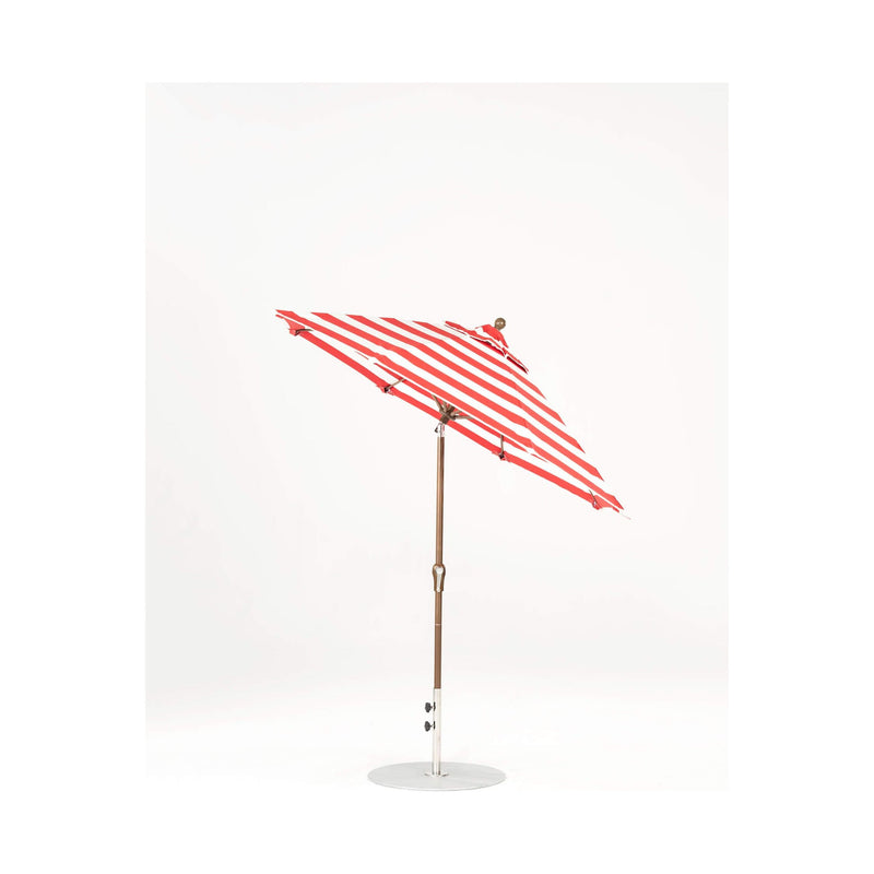 7.5 Ft Octagonal Frankford Patio Umbrella- Crank Auto-Tilt- Matte Bronze Frame
