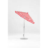 7.5 Ft Octagonal Frankford Patio Umbrella- Crank Auto-Tilt- Polished Silver Anodized Frame