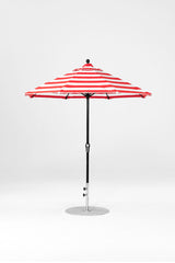 7.5 Ft Octagonal Frankford Patio Umbrella- Crank Lift- Matte Black Frame