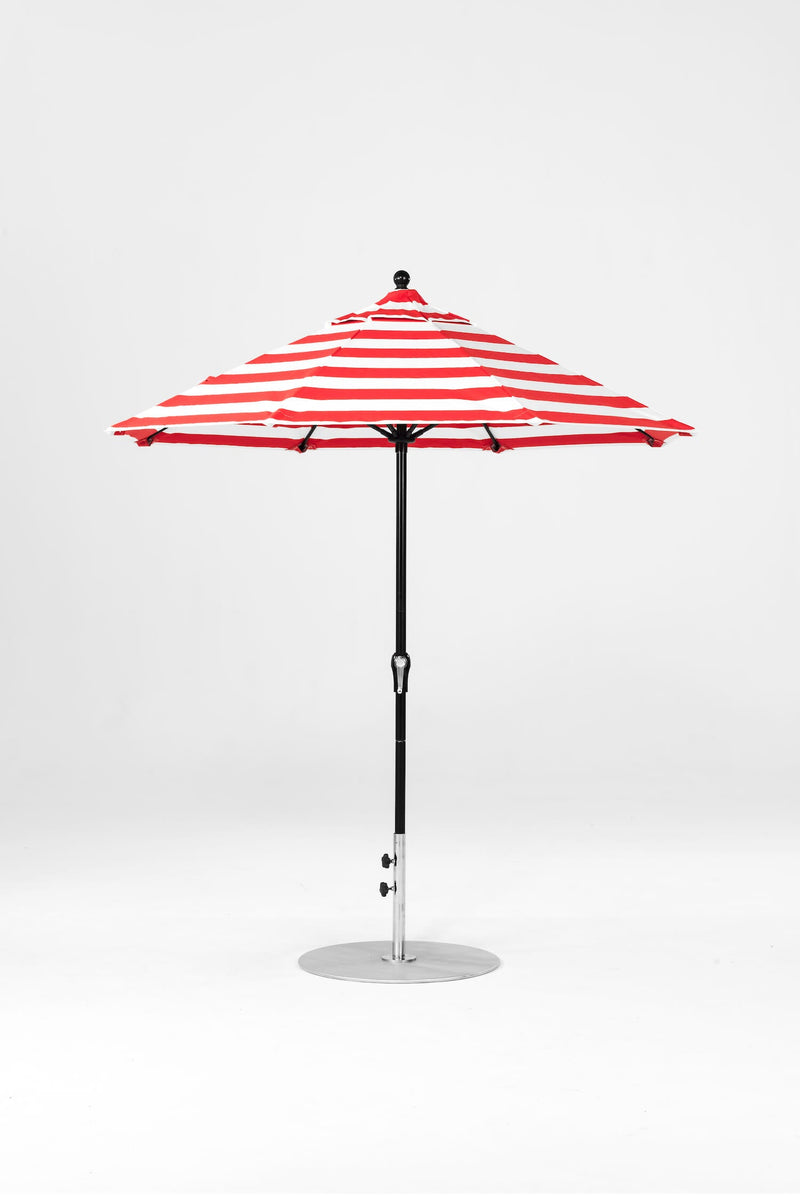 7.5 Ft Octagonal Frankford Patio Umbrella- Crank Lift- Matte Black Frame