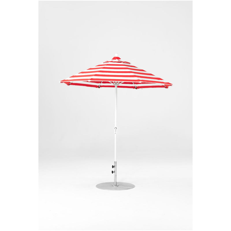 7.5 Ft Octagonal Frankford Patio Umbrella- Crank Lift- Matte White Frame