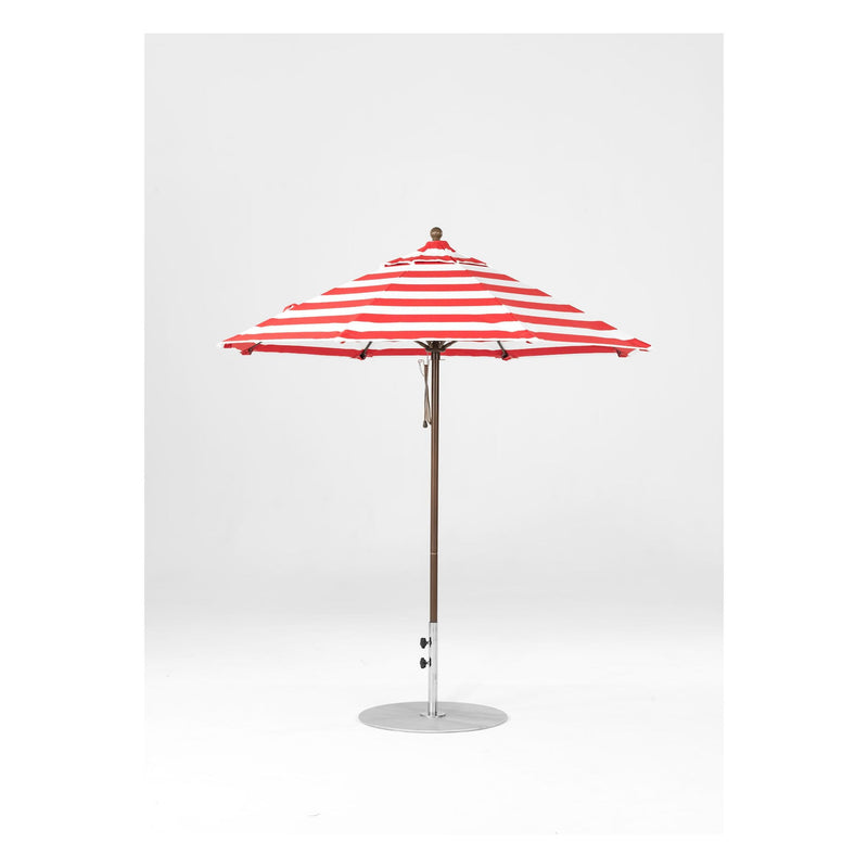 7.5 Ft Octagonal Frankford Patio Umbrella- Pulley Lift- Matte Bronze Frame