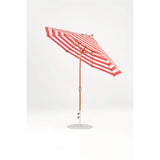 9 Ft Octagonal Frankford Patio Umbrella- Crank Auto-Tilt- Wood Grain Frame
