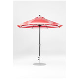 9 Ft Octagonal Frankford Patio Umbrella- Crank Lift- Matte Black Frame
