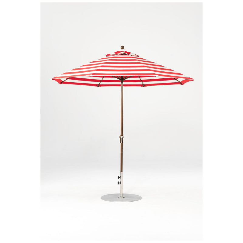 9 Ft Octagonal Frankford Patio Umbrella- Crank Lift- Matte Bronze Frame