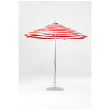 9 Ft Octagonal Frankford Patio Umbrella- Crank Lift- Matte Silver Frame